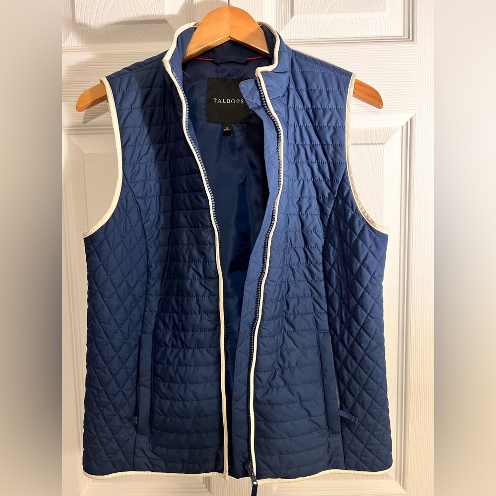 Talbots Navy Quilted Women's Vest